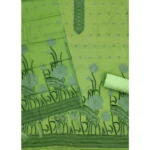 Women's Banarasi Silk Printed Unstitched Salwar Suit Material With Dupatta (Pista, 3Mtrs) - Image 3