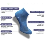 3_Pair Set Unisex Casual Cotton Printed Low Cut Socks (Multicolor) - Image 4