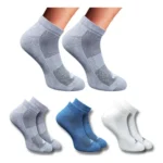 3_Pair Set Unisex Casual Cotton Printed Low Cut Socks (Multicolor)