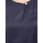 Women's Casual Crepe Sleeveless Jump Suit (Navy Blue) - Image 5