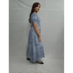 Women's Casual Crepe Half Sleeves Dress (Grey) - Image 5