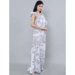 Women's Casual Crepe Sleeveless Dress (White) - Image 4