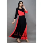 Women's Casual Rayon 3-4th Sleeves Maxi Dress (Pink) - Image 4