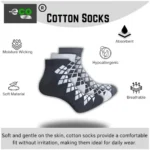 3_Pair Set Unisex Casual Cotton Printed Low Cut Socks (Multicolor) - Image 3