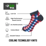 3_Pair Set Unisex Casual Cotton Printed Low Cut Socks (Multicolor) - Image 4