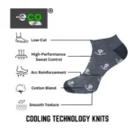 3_Pair Set Unisex Casual Cotton Printed Low Cut Socks (Multicolor) - Image 4