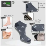 3_Pair Set Unisex Casual Cotton Printed Low Cut Socks (Multicolor) - Image 2