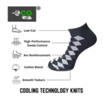 3_Pair Set Unisex Casual Cotton Printed Low Cut Socks (Multicolor) - Image 4