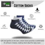 3_Pair Set Unisex Casual Cotton Printed Low Cut Socks (Multicolor) - Image 3