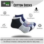 3_Pair Set Unisex Casual Cotton Printed Low Cut Socks (Multicolor) - Image 3