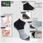 3_Pair Set Unisex Casual Cotton Printed Low Cut Socks (Multicolor) - Image 2