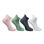 4_Pair Set Unisex Casual Bamboo Cotton Printed Ankle Length Socks (Multicolor)