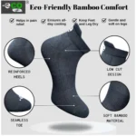 4_Pair Set Unisex Casual Bamboo Cotton Printed Ankle Length Socks (Multicolor) - Image 4
