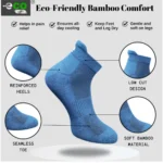 4_Pair Set Unisex Casual Bamboo Cotton Printed Ankle Length Socks (Multicolor) - Image 3