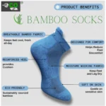 4_Pair Set Unisex Casual Bamboo Cotton Printed Ankle Length Socks (Multicolor) - Image 5