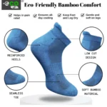 4_Pair Set Unisex Casual Bamboo Cotton Printed Ankle Length Socks (Multicolor) - Image 3