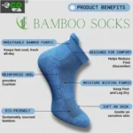 4_Pair Set Unisex Casual Bamboo Cotton Printed Ankle Length Socks (Multicolor) - Image 5