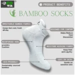 4_Pair Set Unisex Casual Bamboo Cotton Printed Ankle Length Socks (Multicolor) - Image 5