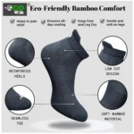 4_Pair Set Unisex Casual Bamboo Cotton Printed Ankle Length Socks (Multicolor) - Image 3