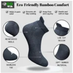 4_Pair Set Unisex Casual Bamboo Cotton Printed Ankle Length Socks (Multicolor) - Image 3