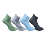 4_Pair Set Unisex Casual Bamboo Cotton Printed Ankle Length Socks (Multicolor)