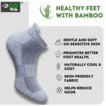 4_Pair Set Unisex Casual Bamboo Cotton Printed Ankle Length Socks (Multicolor) - Image 4