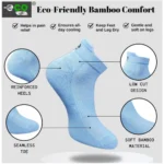 4_Pair Set Unisex Casual Bamboo Cotton Printed Ankle Length Socks (Multicolor) - Image 3