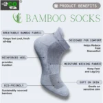 4_Pair Set Unisex Casual Bamboo Cotton Printed Ankle Length Socks (Multicolor) - Image 5
