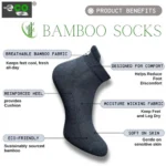 4_Pair Set Unisex Casual Bamboo Cotton Printed Ankle Length Socks (Multicolor) - Image 5