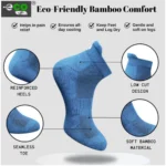 4_Pair Set Unisex Casual Bamboo Cotton Printed Ankle Length Socks (Multicolor) - Image 3