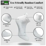 4_Pair Set Unisex Casual Bamboo Cotton Printed Ankle Length Socks (Multicolor) - Image 4