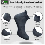 4_Pair Set Unisex Casual Bamboo Cotton Printed Ankle Length Socks (Multicolor) - Image 3