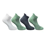 4_Pair Set Unisex Casual Bamboo Cotton Printed Ankle Length Socks (Multicolor)