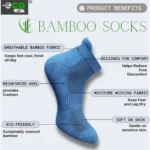 4_Pair Set Unisex Casual Bamboo Cotton Printed Ankle Length Socks (Multicolor) - Image 5
