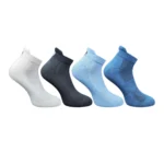4_Pair Set Unisex Casual Bamboo Cotton Printed Ankle Length Socks (Multicolor)