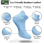 4_Pair Set Unisex Casual Bamboo Cotton Printed Ankle Length Socks (Multicolor) - Image 3
