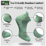 4_Pair Set Unisex Casual Bamboo Cotton Printed Ankle Length Socks (Multicolor) - Image 4