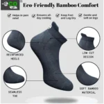 4_Pair Set Unisex Casual Bamboo Cotton Printed Ankle Length Socks (Multicolor) - Image 5