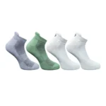 4_Pair Set Unisex Casual Bamboo Cotton Printed Ankle Length Socks (Multicolor)