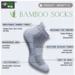 4_Pair Set Unisex Casual Bamboo Cotton Printed Ankle Length Socks (Multicolor) - Image 5