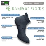 4_Pair Set Unisex Casual Bamboo Cotton Printed Ankle Length Socks (Multicolor) - Image 5