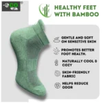 4_Pair Set Unisex Casual Bamboo Cotton Printed Ankle Length Socks (Multicolor) - Image 4