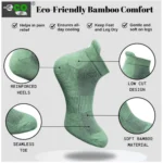 4_Pair Set Unisex Casual Bamboo Cotton Printed Ankle Length Socks (Multicolor) - Image 3
