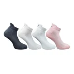 4_Pair Set Unisex Casual Bamboo Cotton Printed Ankle Length Socks (Multicolor)