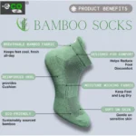 4_Pair Set Unisex Casual Bamboo Cotton Printed Ankle Length Socks (Multicolor) - Image 5