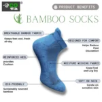 4_Pair Set Unisex Casual Bamboo Cotton Printed Ankle Length Socks (Multicolor) - Image 5