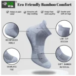 4_Pair Set Unisex Casual Bamboo Cotton Printed Ankle Length Socks (Multicolor) - Image 3