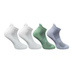 4_Pair Set Unisex Casual Bamboo Cotton Printed Ankle Length Socks (Multicolor)