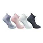 4_Pair Set Unisex Casual Bamboo Cotton Printed Ankle Length Socks (Multicolor)