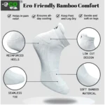 4_Pair Set Unisex Casual Bamboo Cotton Printed Ankle Length Socks (Multicolor) - Image 4